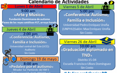 Celebración del mes del autismo y el 24vo Aniversario de la fundación dominicana de autismo.